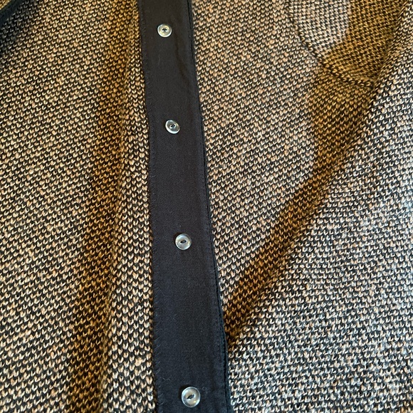 J Jill Brown Tweed Cotton Blend Duster Cardigan Sweater Jacket - Picture 9 of 16